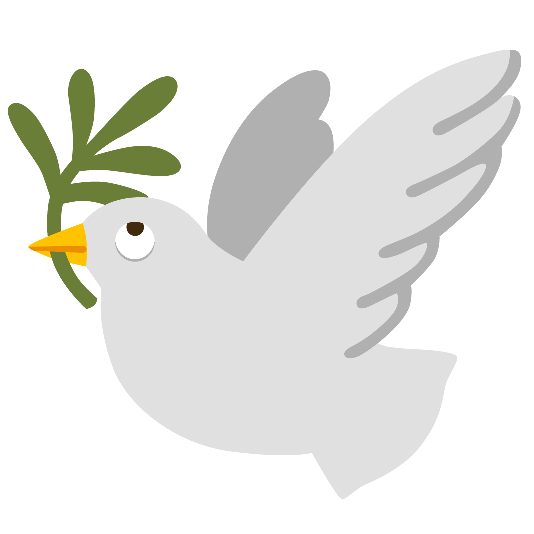 dove of peace face with rolling eyes