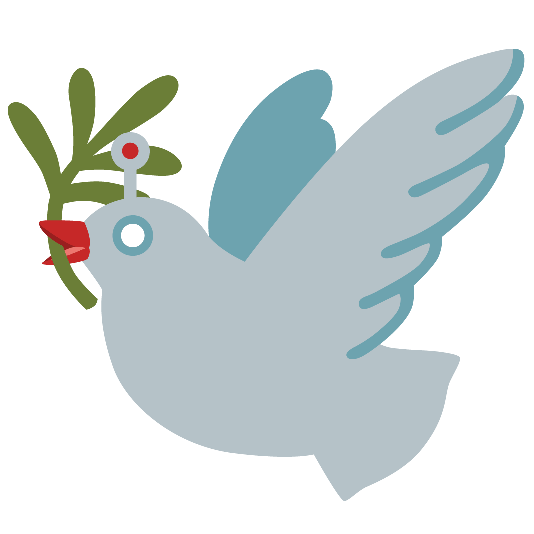 dove of peace robot face