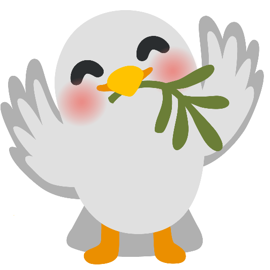 dove of peace hugging face