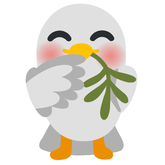 dove of peace face with hand over mouth