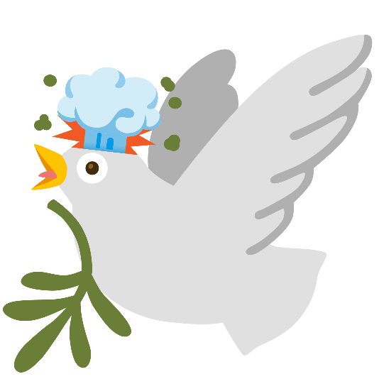 dove of peace exploding head