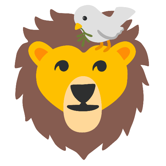dove of peace lion face