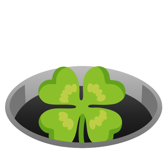 hole four leaf clover