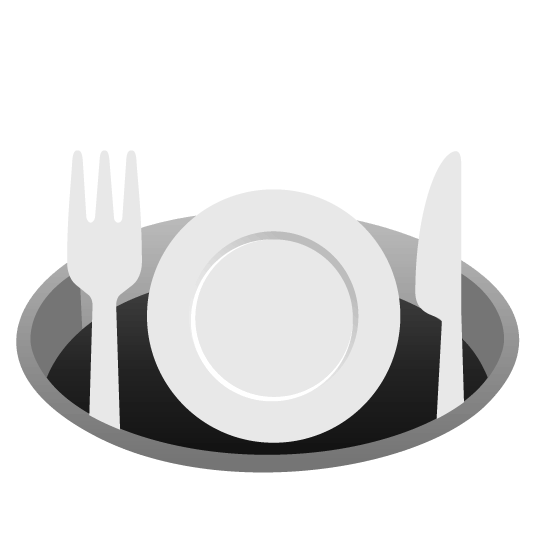 hole knife fork plate