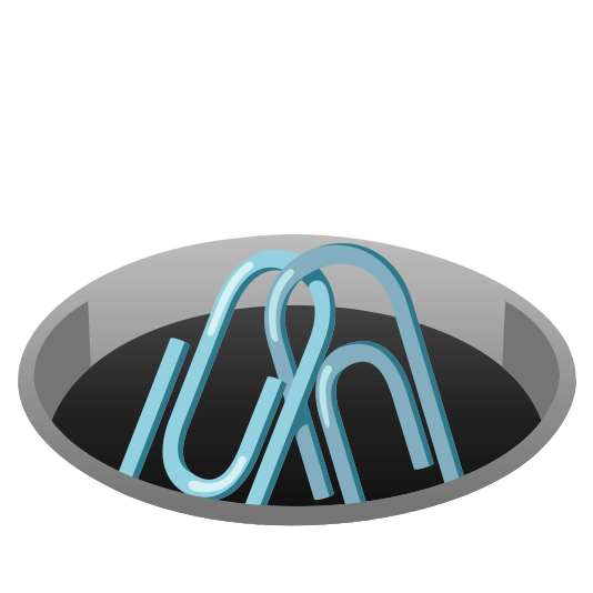 hole linked paperclips