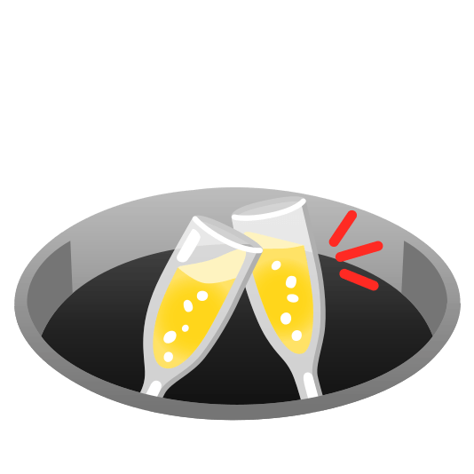 hole clinking glasses