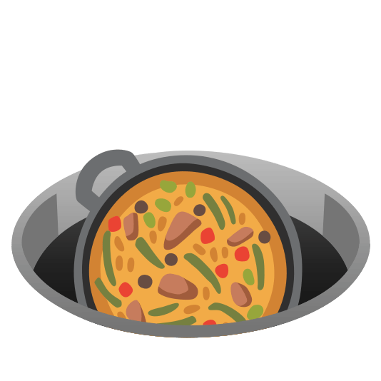 hole shallow pan of food