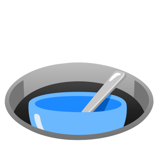 hole bowl with spoon