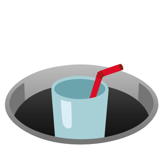 hole cup with straw