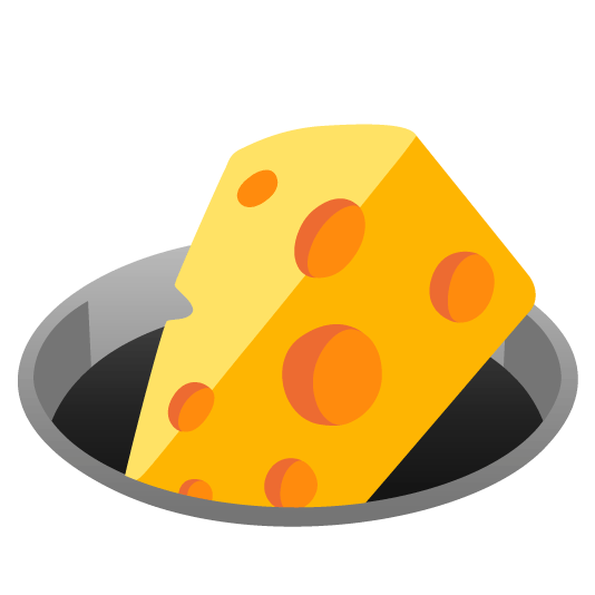 hole cheese wedge