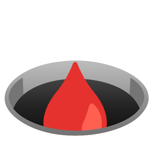 hole drop of blood