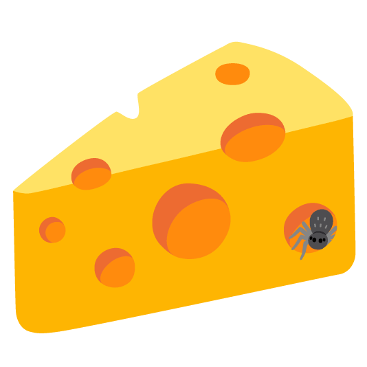 spider cheese wedge