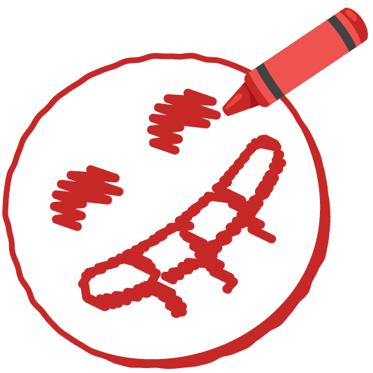 lower left crayon grin