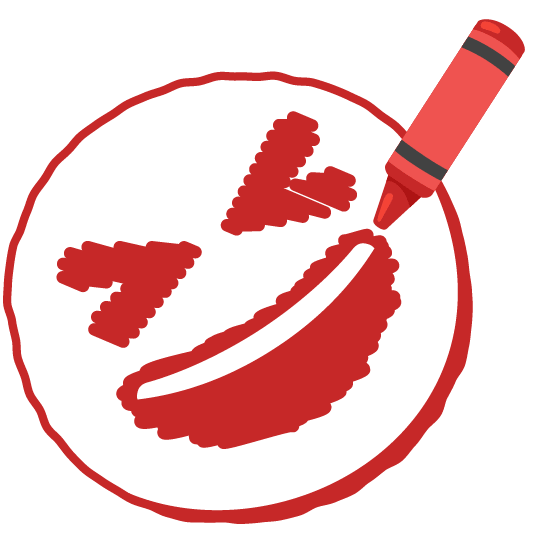 lower left crayon laughing