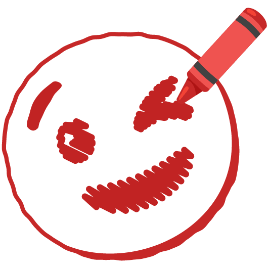 lower left crayon wink
