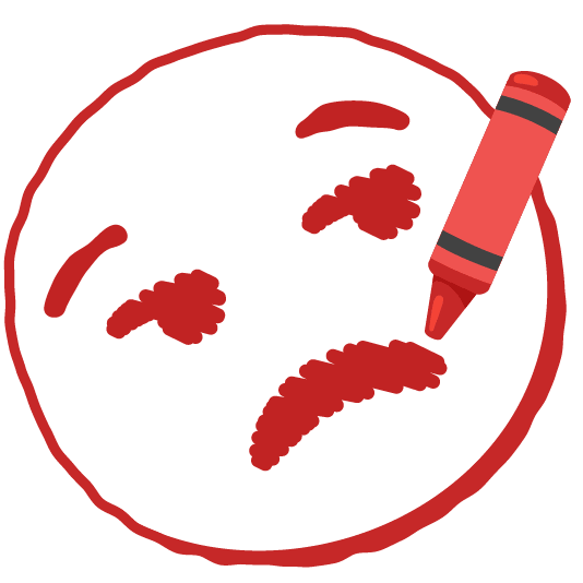 lower left crayon unamused