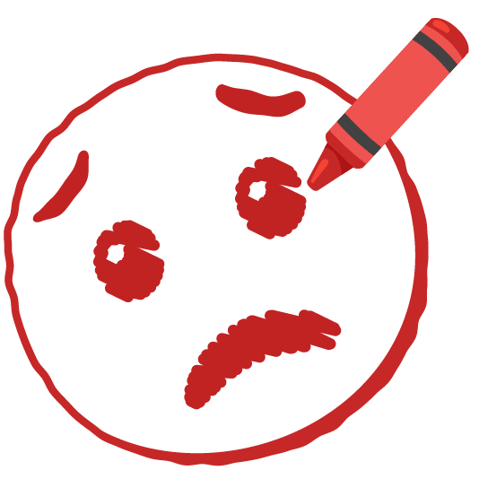 lower left crayon worried