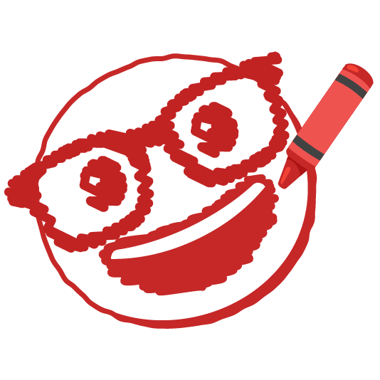 lower left crayon nerd face