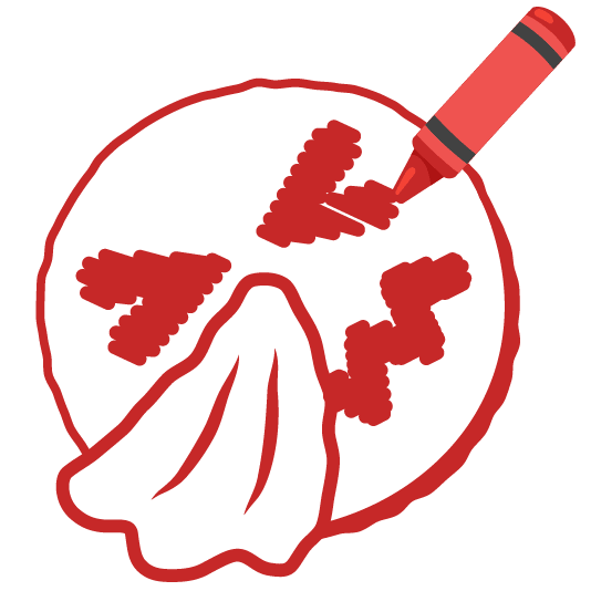 lower left crayon sneezing face