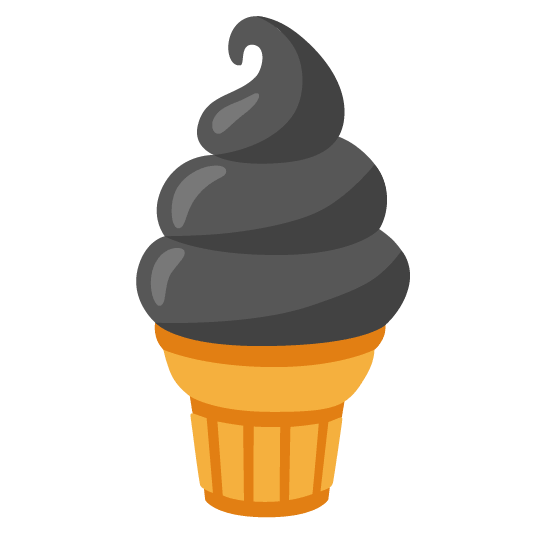 black heart icecream