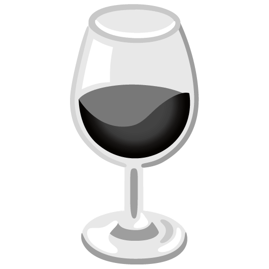 black heart wine glass