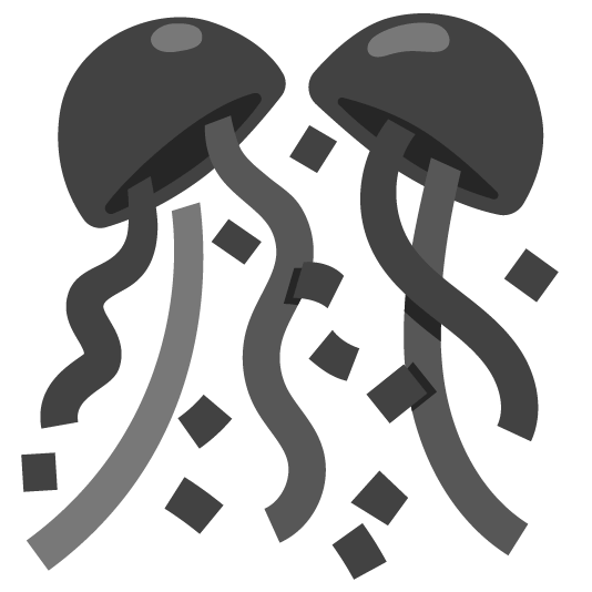 black heart confetti ball