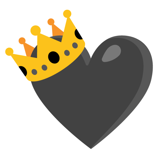 black heart crown