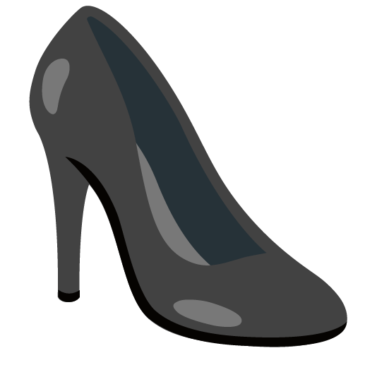 black heart high heel