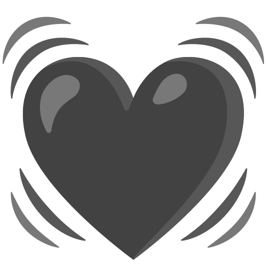 black heart heartbeat