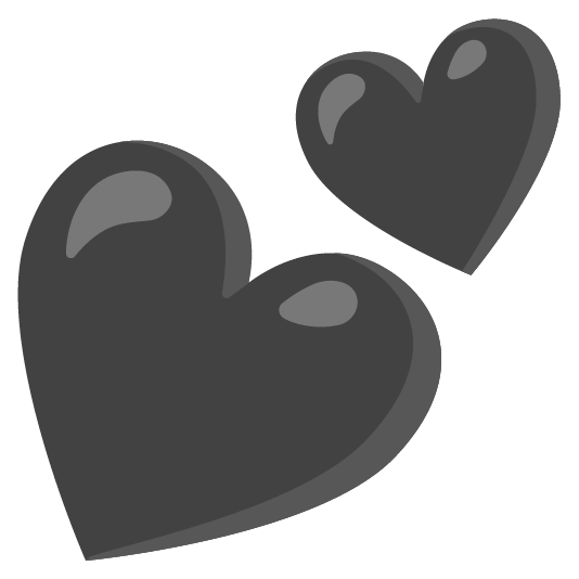 black heart two hearts