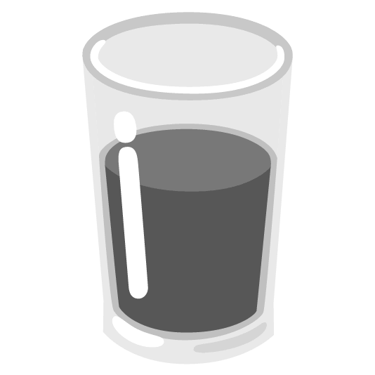 black heart glass of milk