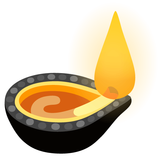 black heart diya lamp