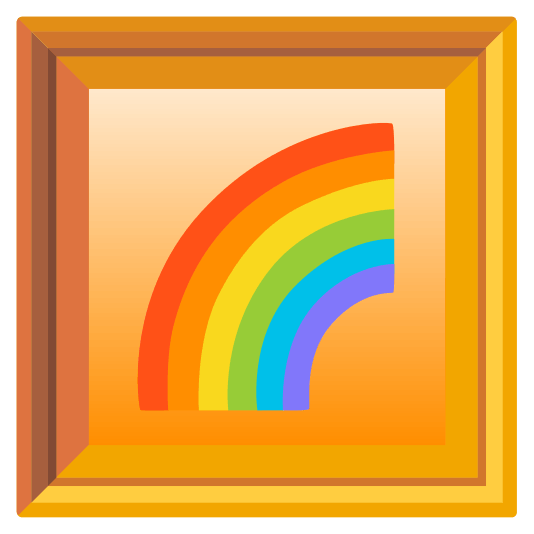 frame with picture rainbow