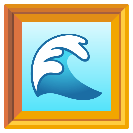 frame with picture ocean