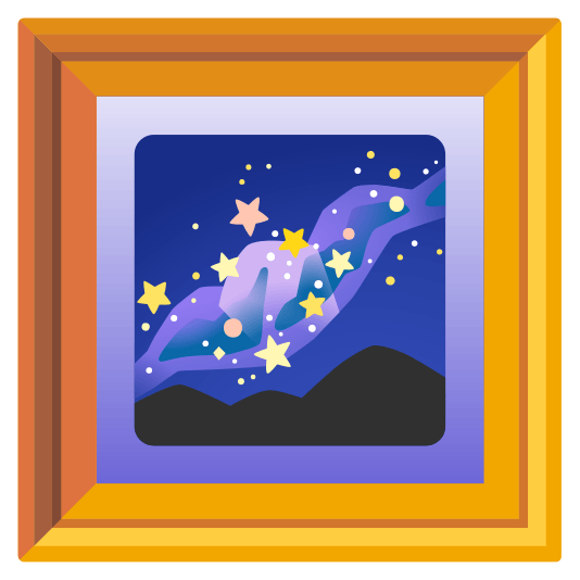 frame with picture milky way