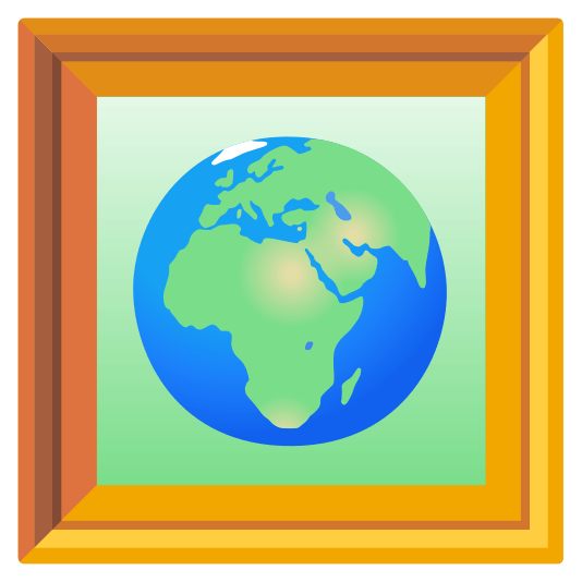 frame with picture earth africa