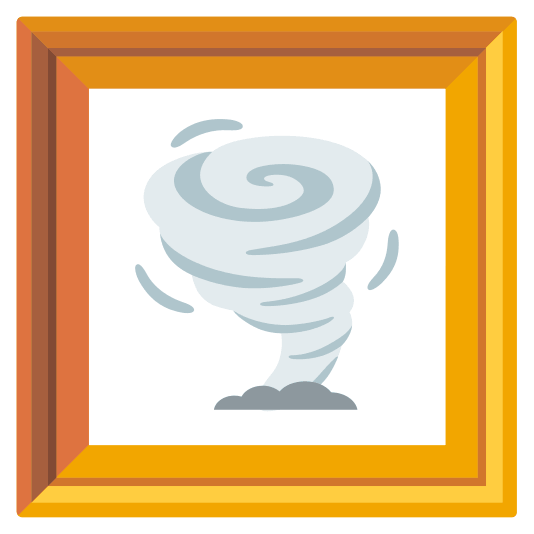 frame with picture tornado