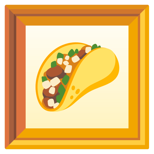 frame with picture taco