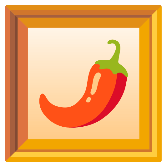 frame with picture hot pepper