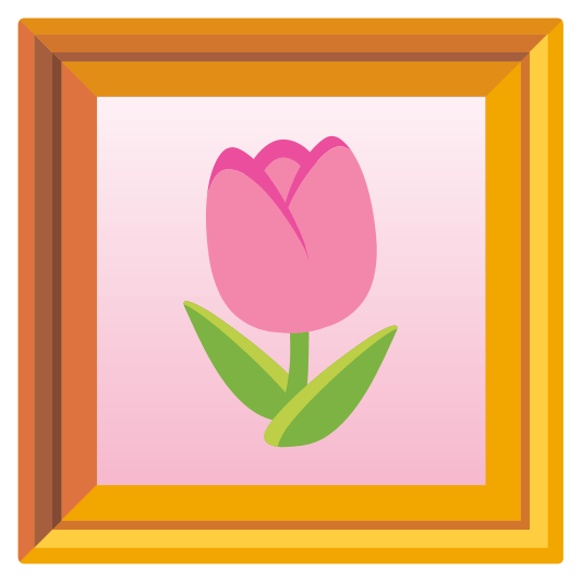 frame with picture tulip
