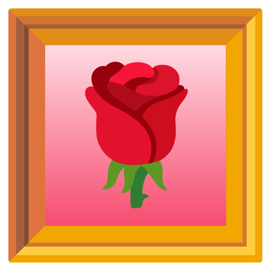frame with picture rose