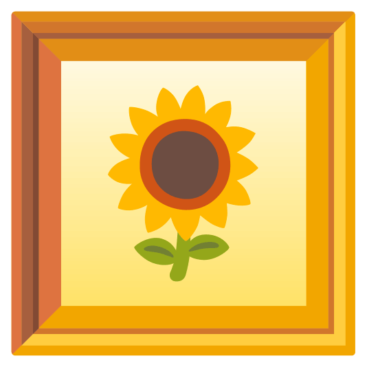 frame with picture sunflower