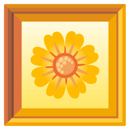 frame with picture blossom