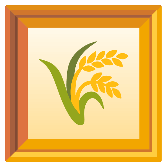 frame with picture ear of rice