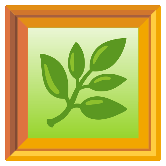 frame with picture herb