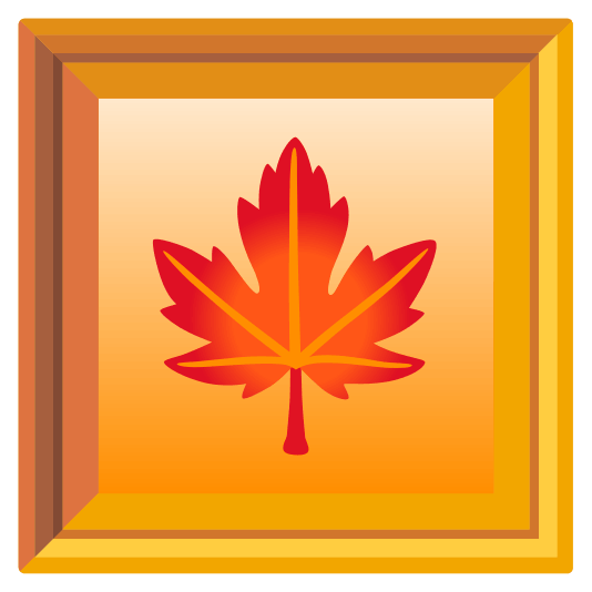 frame with picture maple leaf