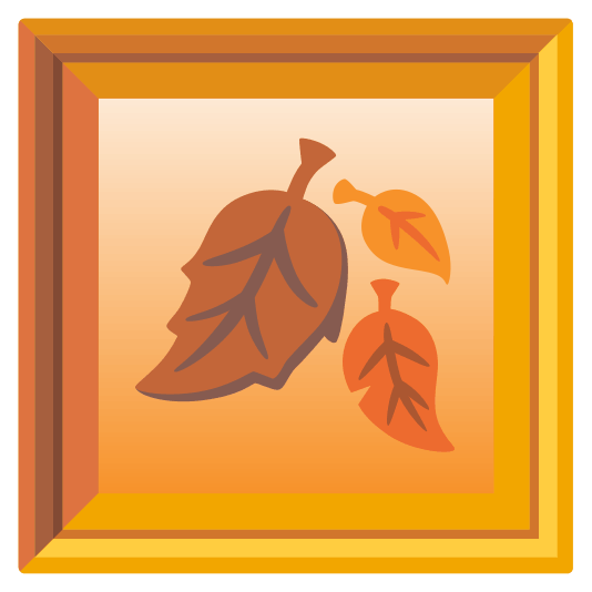 frame with picture fallen leaf