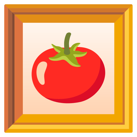 frame with picture tomato
