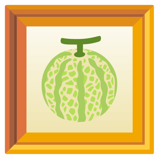 frame with picture melon