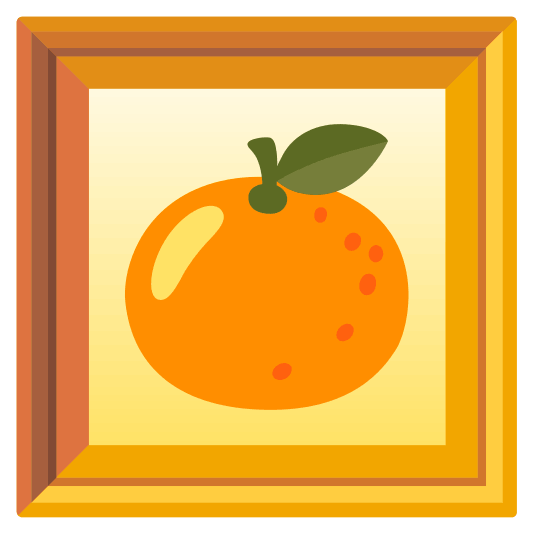 frame with picture tangerine